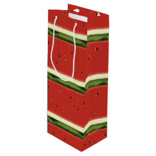 Pour Bouteille Sac cadeau de vin de pastèque rouge vif