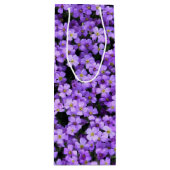 Pour Bouteille Sac Cadeau de Vin Fleurs Violettes (Devant)