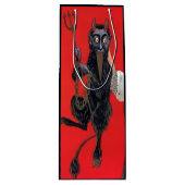 Pour Bouteille Sac cadeau de vin Krampus (Devant)