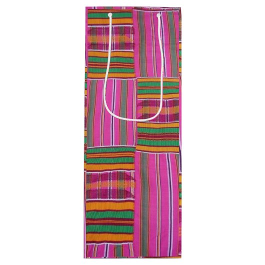 Pour Bouteille Sac cadeau de vin Motif africain (Devant)