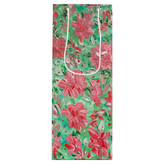 Pour Bouteille Sac cadeau de vin Poinsettia (Devant)