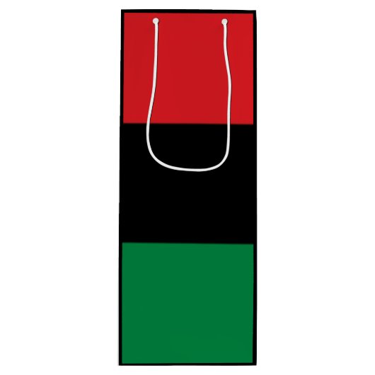 Pour Bouteille Sac cadeau de vin rouge noir et vert (Devant)