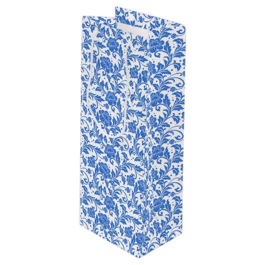 Pour Bouteille Sac cadeau d'impression florale (Devant Angle)