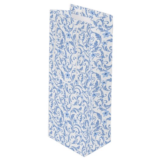 Pour Bouteille Sac cadeau d'impression florale (Devant Angle)