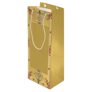 Pour Bouteille Sac cadeau du 50e ou 1er anniversaire Mariage