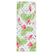 Pour Bouteille Sac cadeau Flamant rose Palm Vert (Dos)