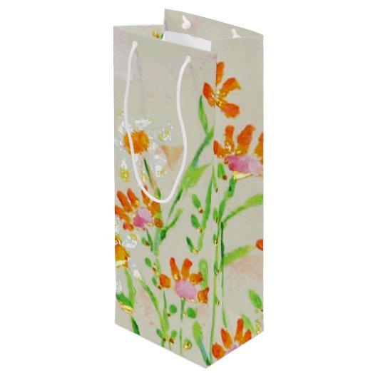 Pour Bouteille Sac cadeau Fleur Win (Dos Angle)