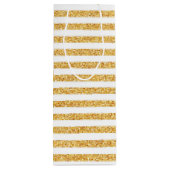 Pour Bouteille Sac cadeau Gold Stripe (Dos)