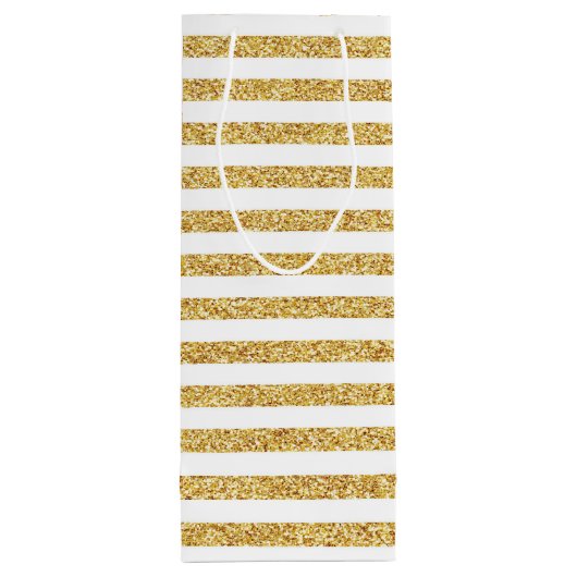 Pour Bouteille Sac cadeau Gold Stripe (Dos)