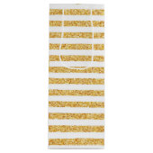 Pour Bouteille Sac cadeau Gold Stripe (Devant)