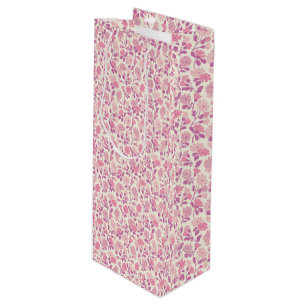 Pour Bouteille Sac Cadeau Grand Format Vin Fleurs Roses Vintage