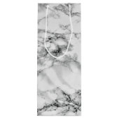 Pour Bouteille Sac cadeau Marbre blanc Pierre (Dos)