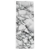 Pour Bouteille Sac cadeau Marbre blanc Pierre (Devant)