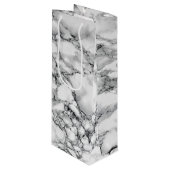 Pour Bouteille Sac cadeau Marbre blanc Pierre (Devant Angle)