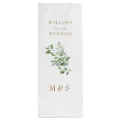 Pour Bouteille Sac Cadeau Monogram Eucalyptus Mariage Petit Faveu (Dos)