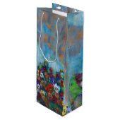 Pour Bouteille Sac cadeau Pansy (Devant Angle)