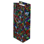 Pour Bouteille Sac cadeau Pansy (rouge) (Devant Angle)
