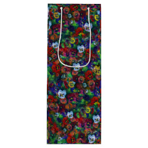 Pour Bouteille Sac cadeau Pansy (rouge)