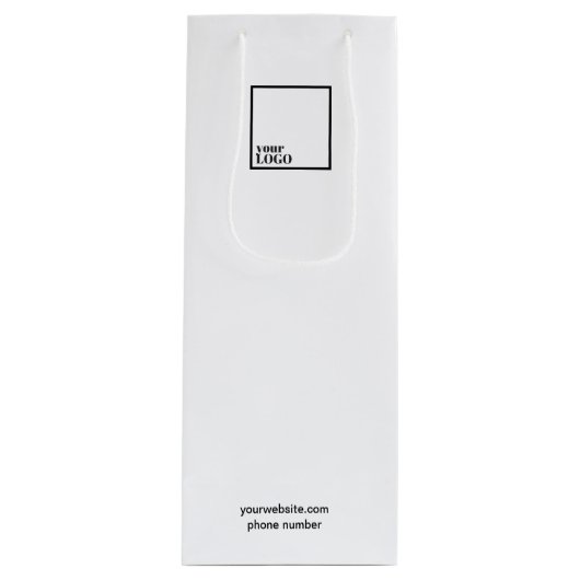 Pour Bouteille Sac cadeau personnalisé avec logo (Devant)