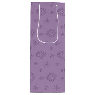 Pour Bouteille Sac cadeau pourpre à quatre feuilles de trèfle bou