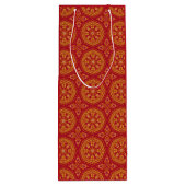 Pour Bouteille Sac cadeau Red & Gold Arabesque (Dos)
