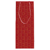 Pour Bouteille Sac cadeau Red & Gold Arabesque (Dos)