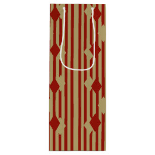 Pour Bouteille Sac cadeau Red Gold Diamonds