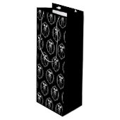 Pour Bouteille Sac cadeau Siamese Twins Skeleton (Devant Angle)