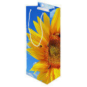 Pour Bouteille Sac cadeau tournesol (Dos Angle)