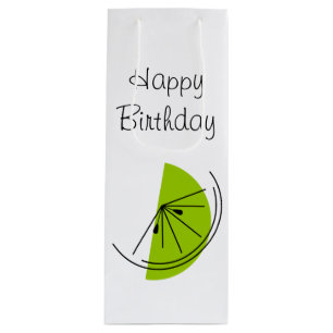Pour Bouteille Sac cadeau vin Citrus Lime Joyeux Anniversaire