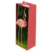 Pour Bouteille Sac cadeau vin Flamant rose rose (Devant Angle)