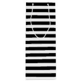 Pour Bouteille Sac cadeau vin rayures et fleurs élégant (Dos)