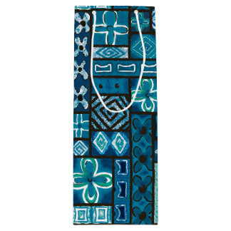 Pour Bouteille Sac cadeau vintage Aloha | Pua Blue
