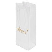 Pour Bouteille Sac de cadeau de champagne/vin d'or, acclamations, (Dos Angle)