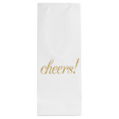 Pour Bouteille Sac de cadeau de champagne/vin d'or, acclamations, (Dos)