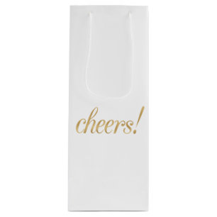 Pour Bouteille Sac de cadeau de champagne/vin d'or, acclamations,