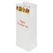 Pour Bouteille Sac de cadeau de thanksgiving (Dos Angle)
