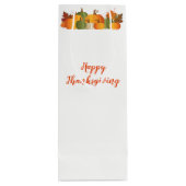 Pour Bouteille Sac de cadeau de thanksgiving (Dos)