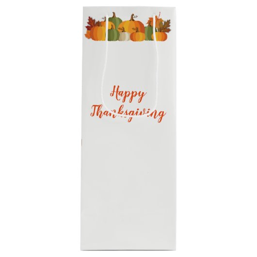 Pour Bouteille Sac de cadeau de thanksgiving (Devant)