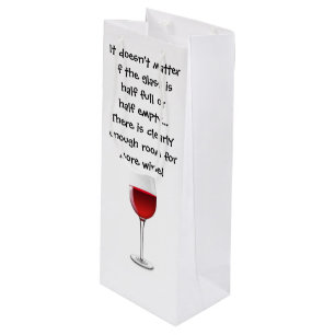 Pour Bouteille Sac de cadeau de vin avec l'énonciation drôle