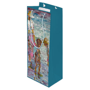 Pour Bouteille Sac de cadeau de vin d'art raffiné Gathering Light