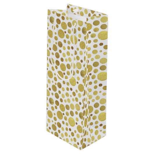 Pour Bouteille Sac d'or de cadeau de vin de points (Devant Angle)