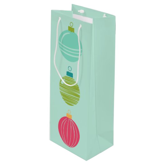Pour Bouteille Santé! Sac cadeau de vin Light Aqua (Devant Angle)