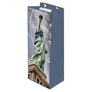 Pour Bouteille Statue de sac de cadeau de vin de liberté