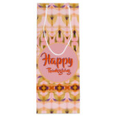 Pour Bouteille Un Sac Cadeau En Papier À Vin Thanksgiving (Dos)