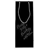 Pour Bouteille White Funny Wine Puns Sac cadeau vin (Dos)