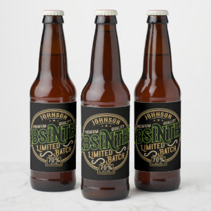 Pour Bouteilles De Bière Absinthe Herbal Spirit Liquor Étiquette