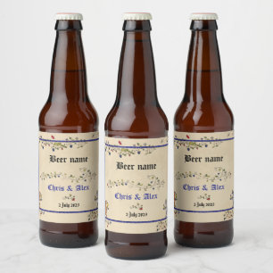 Pour Bouteilles De Bière Animaux médiévaux mariage biberon étiquette