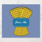 Pour Bouteilles De Bière Bleu, étiquette agricole. (Étiquettes simples)