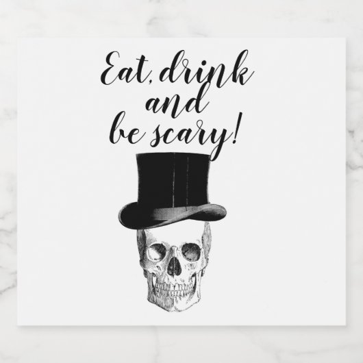 Pour Bouteilles De Bière boire du crâne étiquette (Étiquettes simples)